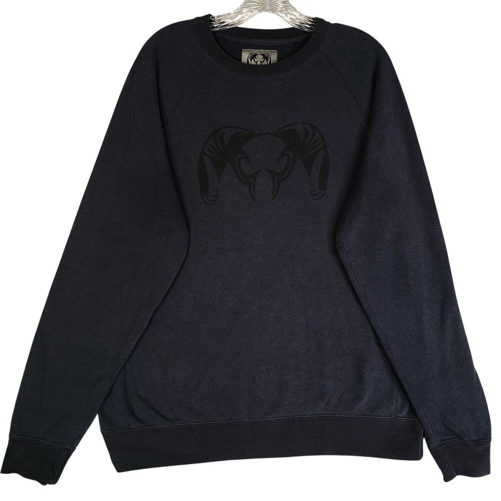 Kuiu Sweatshirt Men's Large Blue Graphic Crew Neck Pullover Sweater Fleece Hunt - Picture 2 of 9